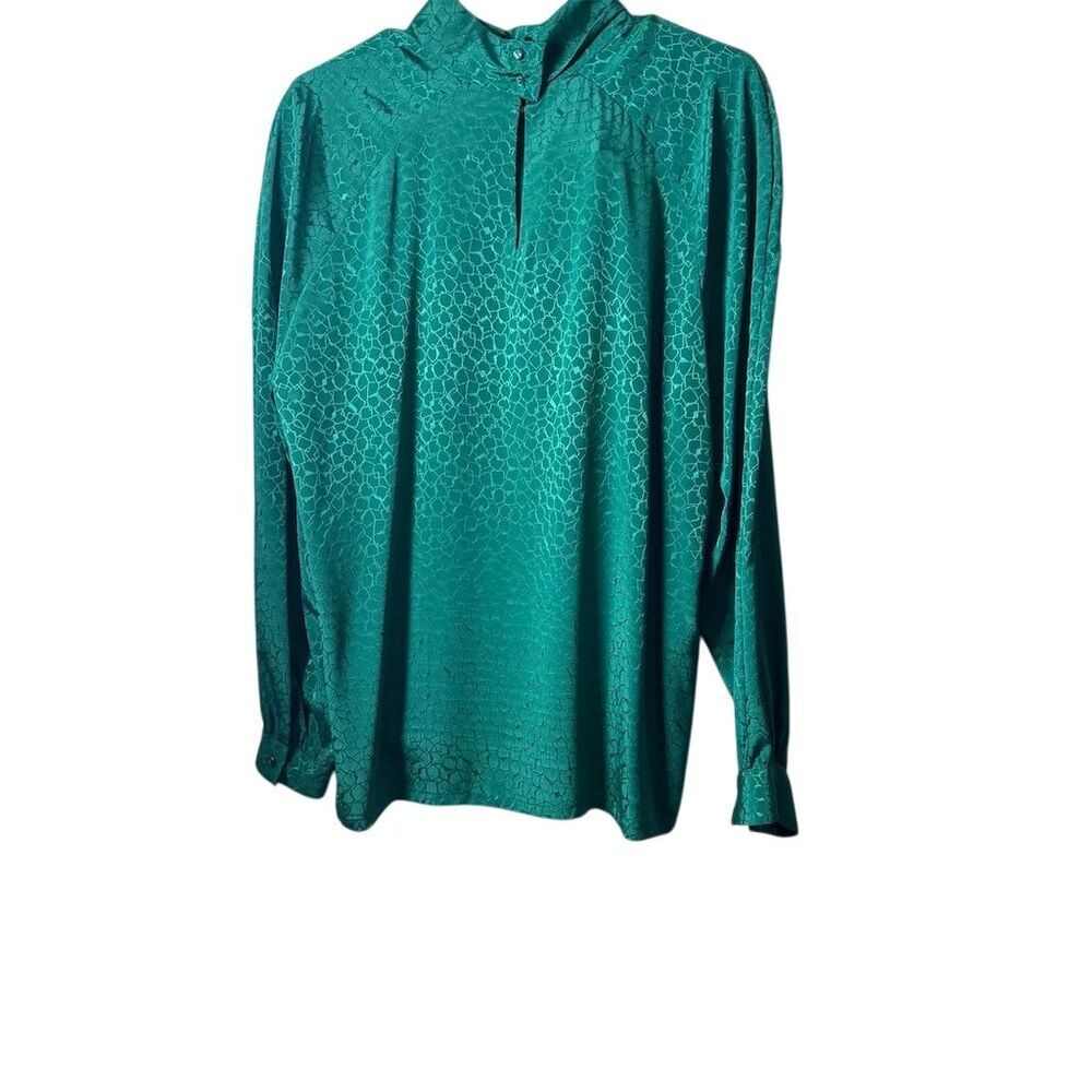 Miss Sophisticates Pendleton Green Geometric Jacq… - image 2